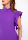 Kameya High Neck Ruffle Detailing Maxi Dress, Lavender