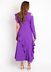Kameya High Neck Ruffle Detailing Maxi Dress, Lavender