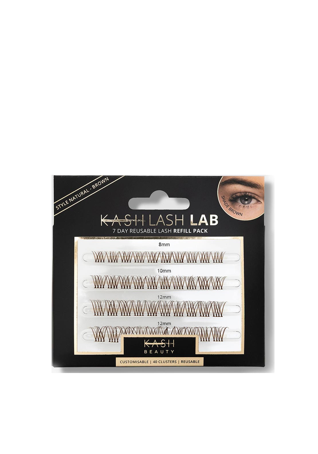 KASH Beauty Lash Lab Refill Pack, Brown