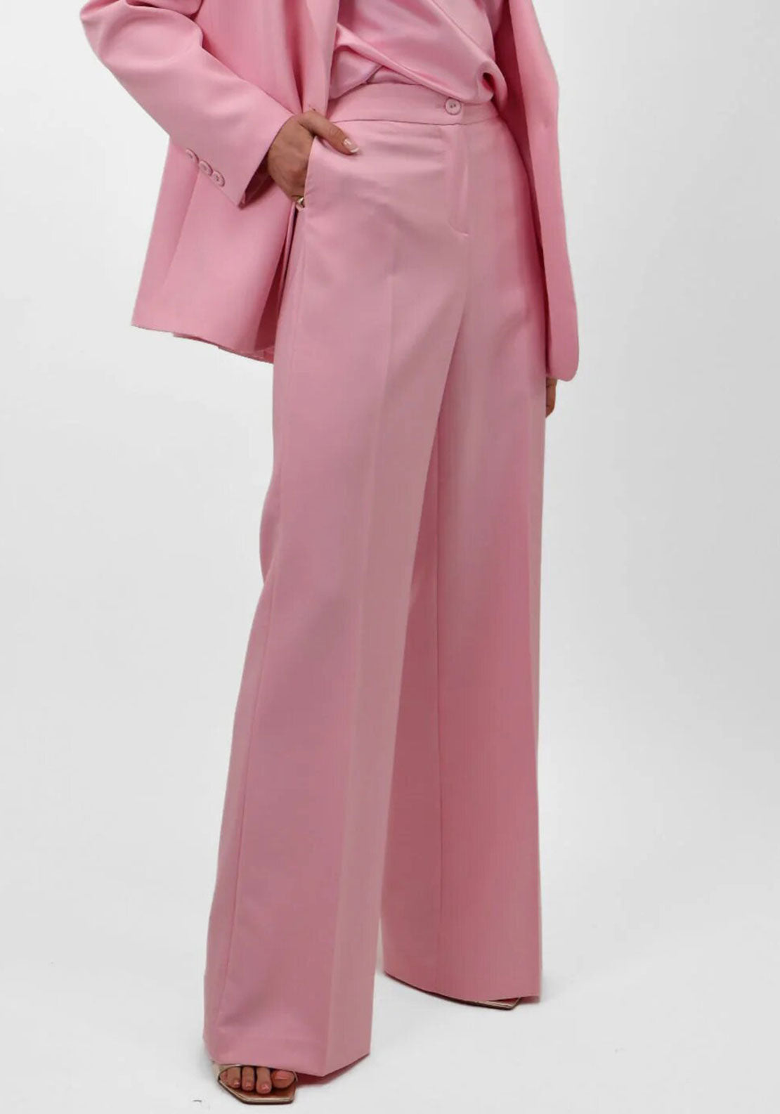 Kate and Pippa Palermo Wide Leg Trousers, Pink