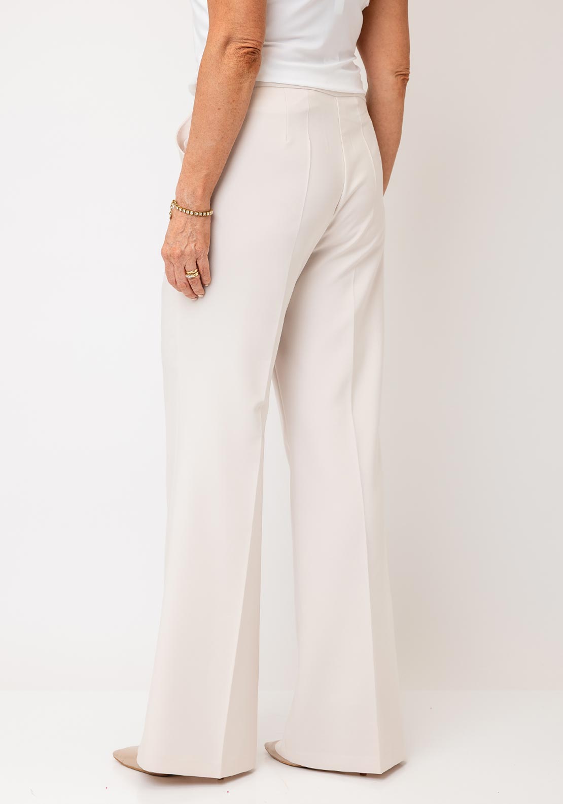 Kate & Pippa Palermo Wide Leg Trousers, Cream