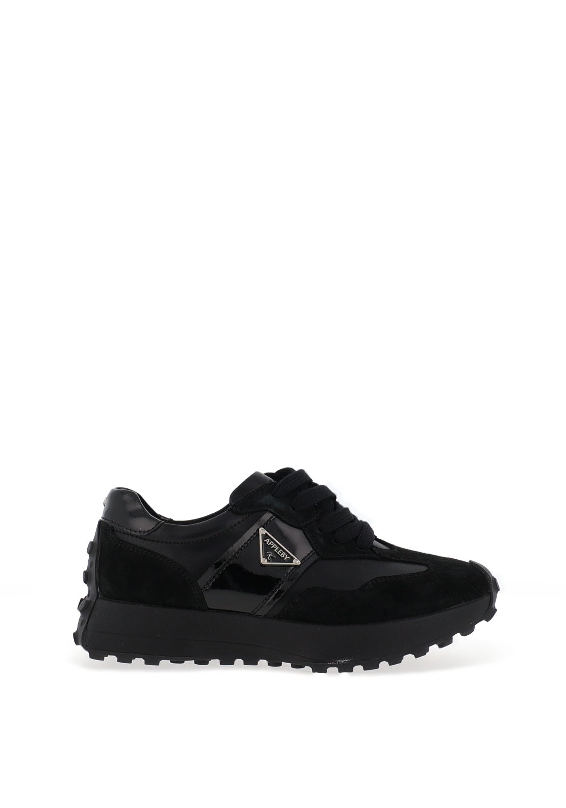 Kate Appleby Caithness Lace Up Lug Sole Trainers, Black