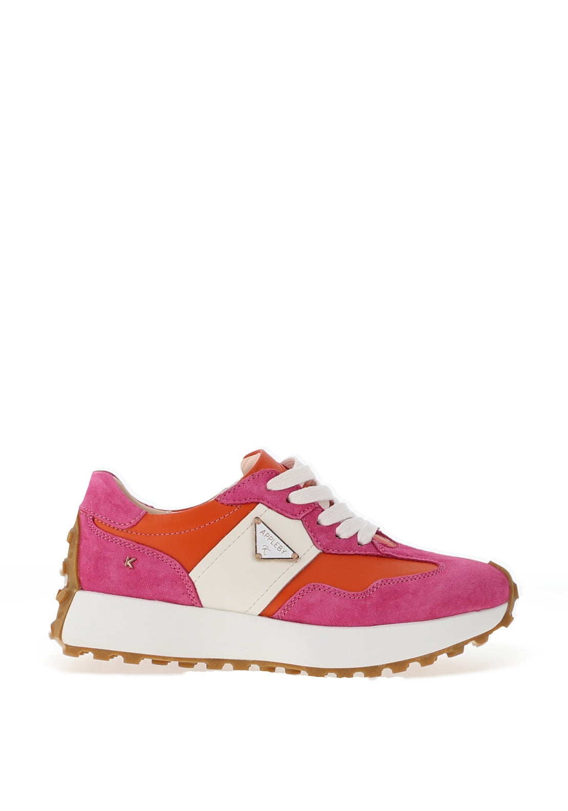 Kate Appleby Caithness Lace Up Lug Sole Trainers, Tango Burst