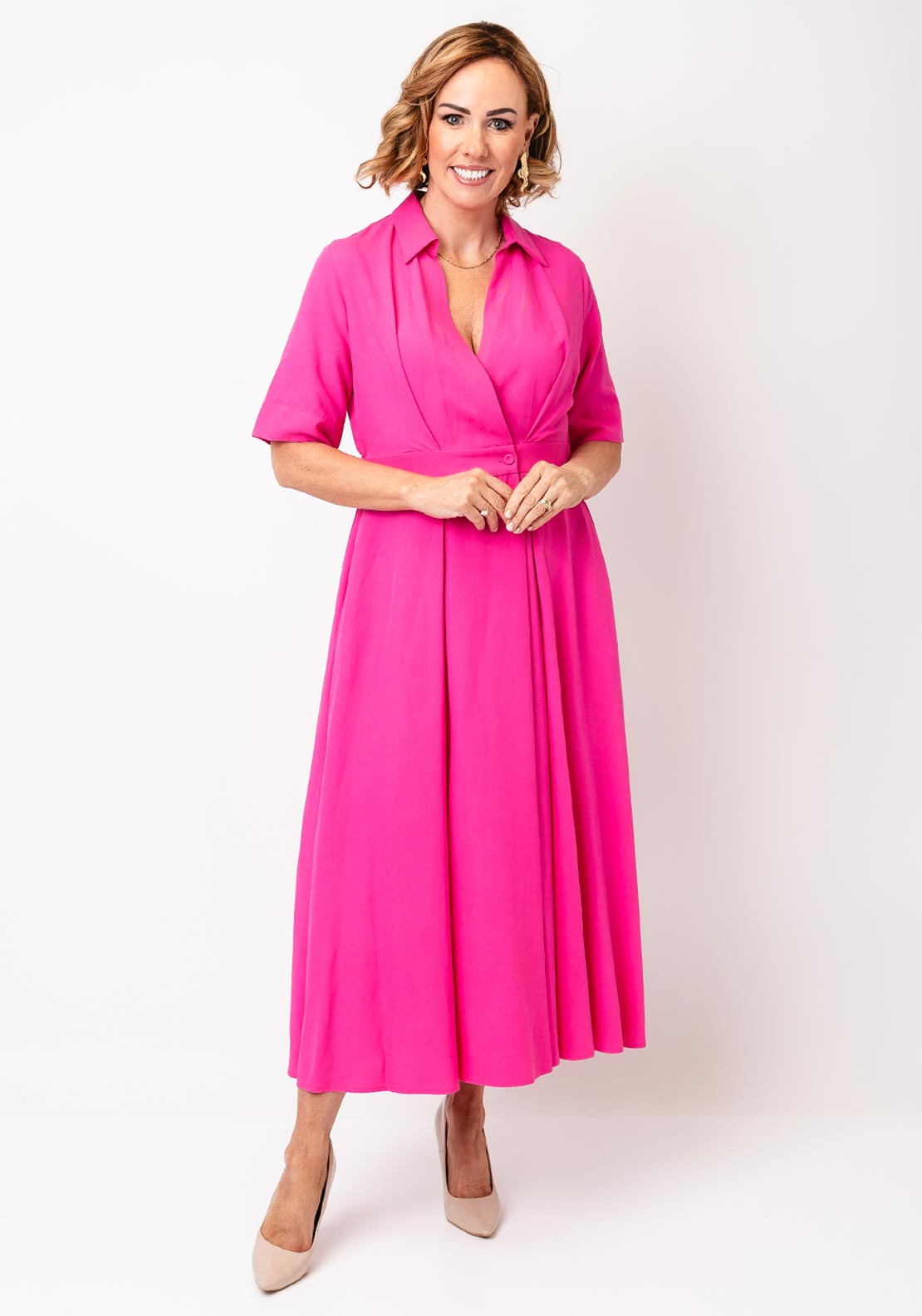 solène pink tiered maxi dress Solène Pink Tiered Maxi Dress, XL / Pink