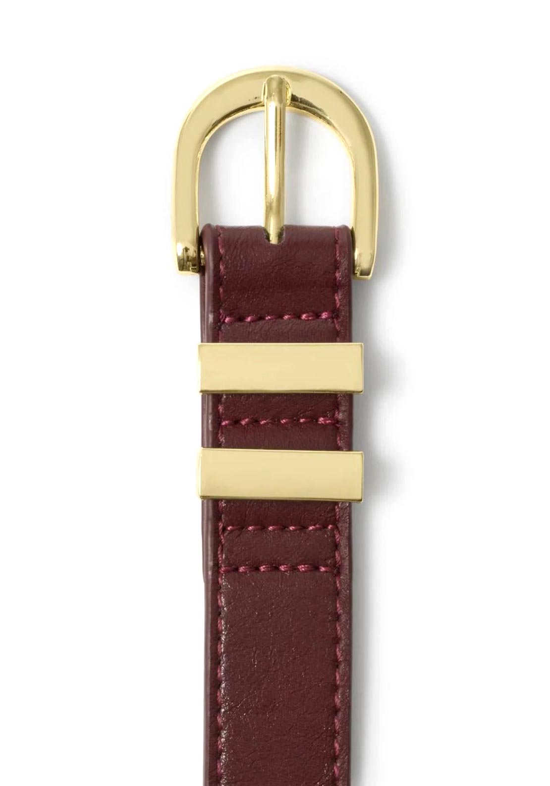 Katie Loxton Crackle Leather Belt, Wine