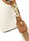 Katie Loxton Capri Canvas Mini Grab Bag, Off White & Tan