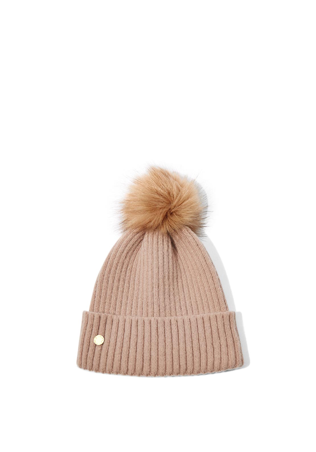 Katie Loxton Knitted Hat, Soft Tan McElhinneys