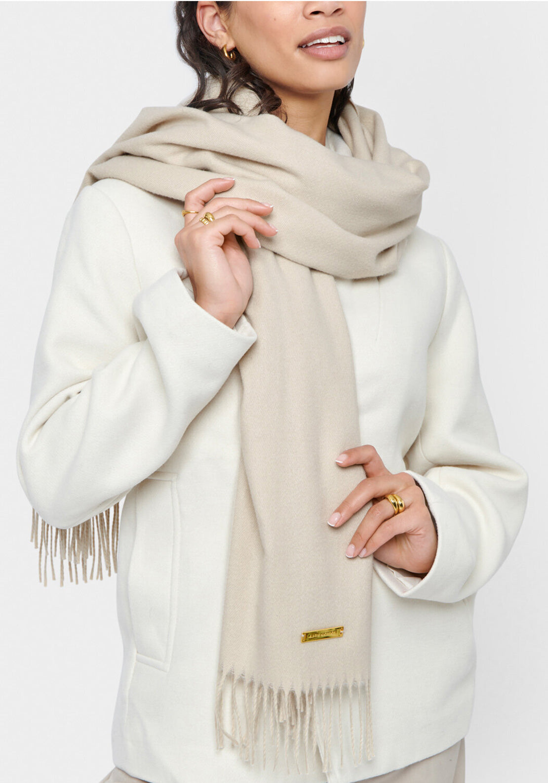 Katie Loxton Blanket Scarf, Light Sand McElhinneys