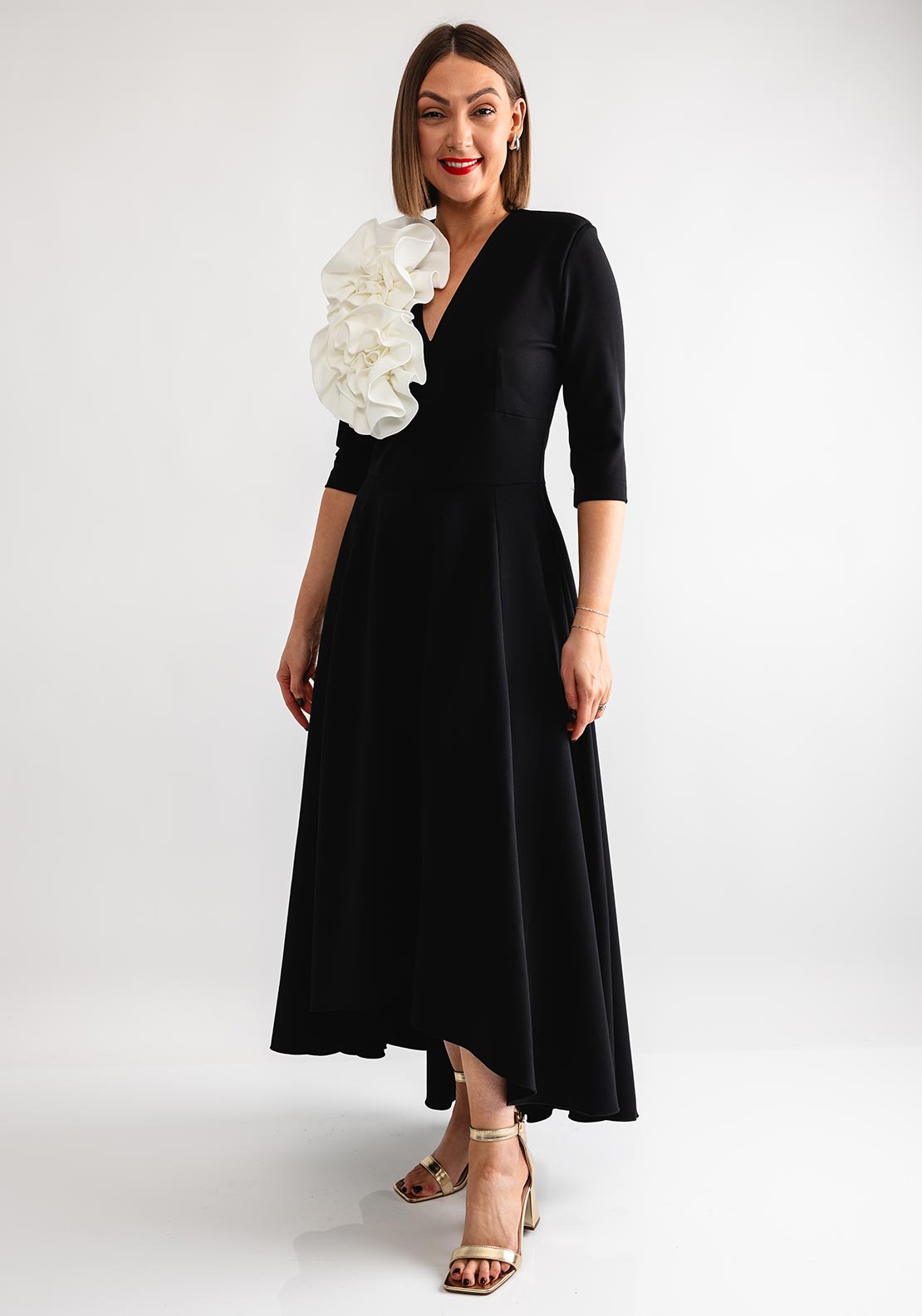 betty black dresses The Betty Dress in Black Sequins 6 / Black Sequins