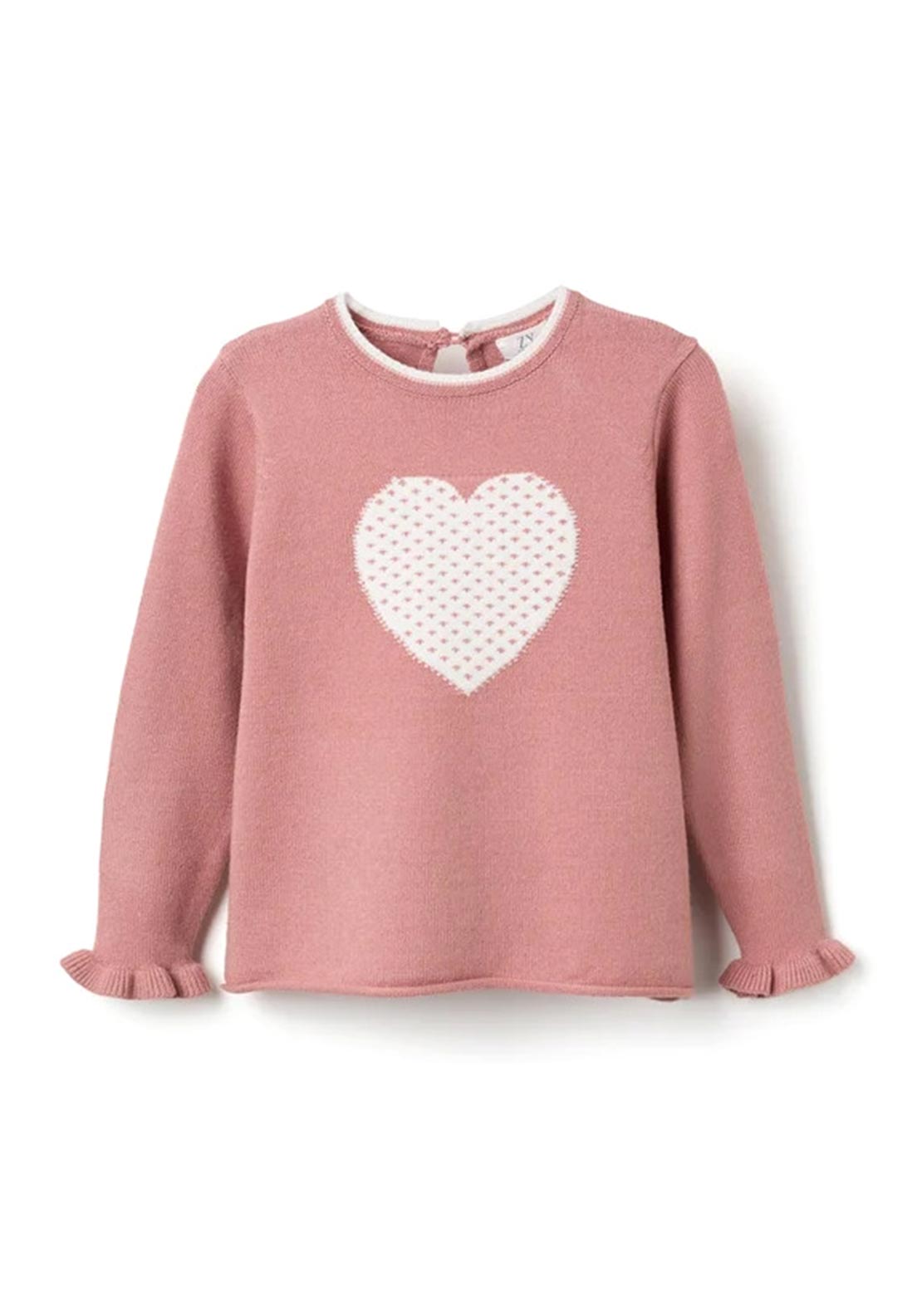 Zippy Girl Long Sleeve Knit Jumper, Pink