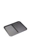 Kitchen Craft Masterclass Non-Stick 2-in-1 Divided Crisping Tray / Ridged Baking Tray