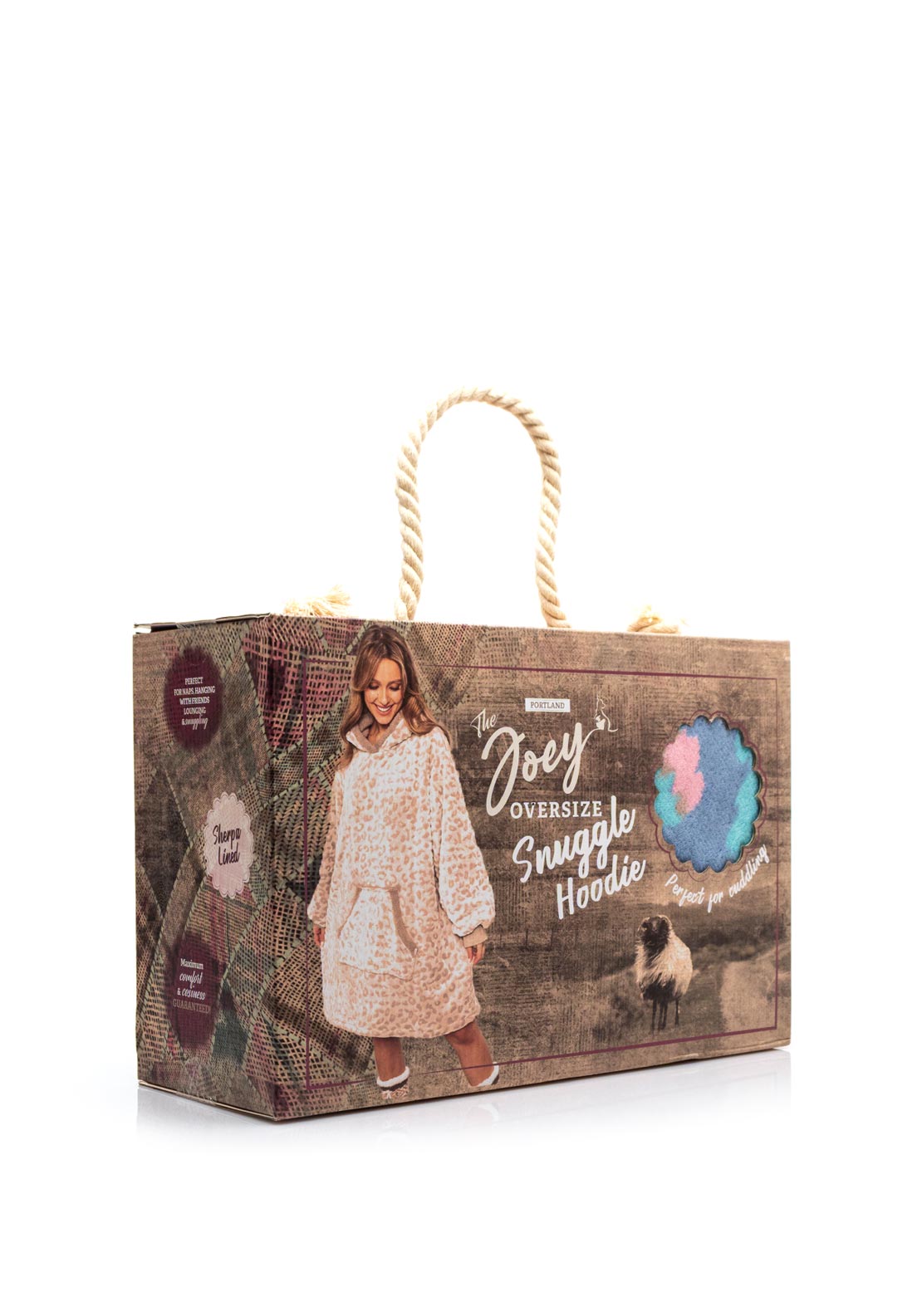 Brandwell Portland The Joey Oversized Snuggle Hoodie, Multi