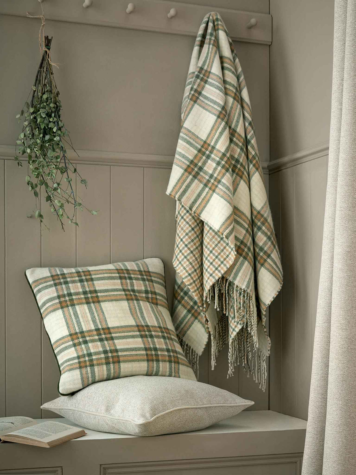 PADBURY CHECK OLIVE