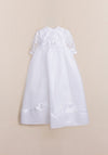 Laura D Design Lace and Satin Christening Gown and Bonnet, White