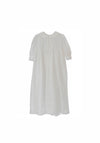 Laura D Design Linen Long Sleeve Christening Gown, White