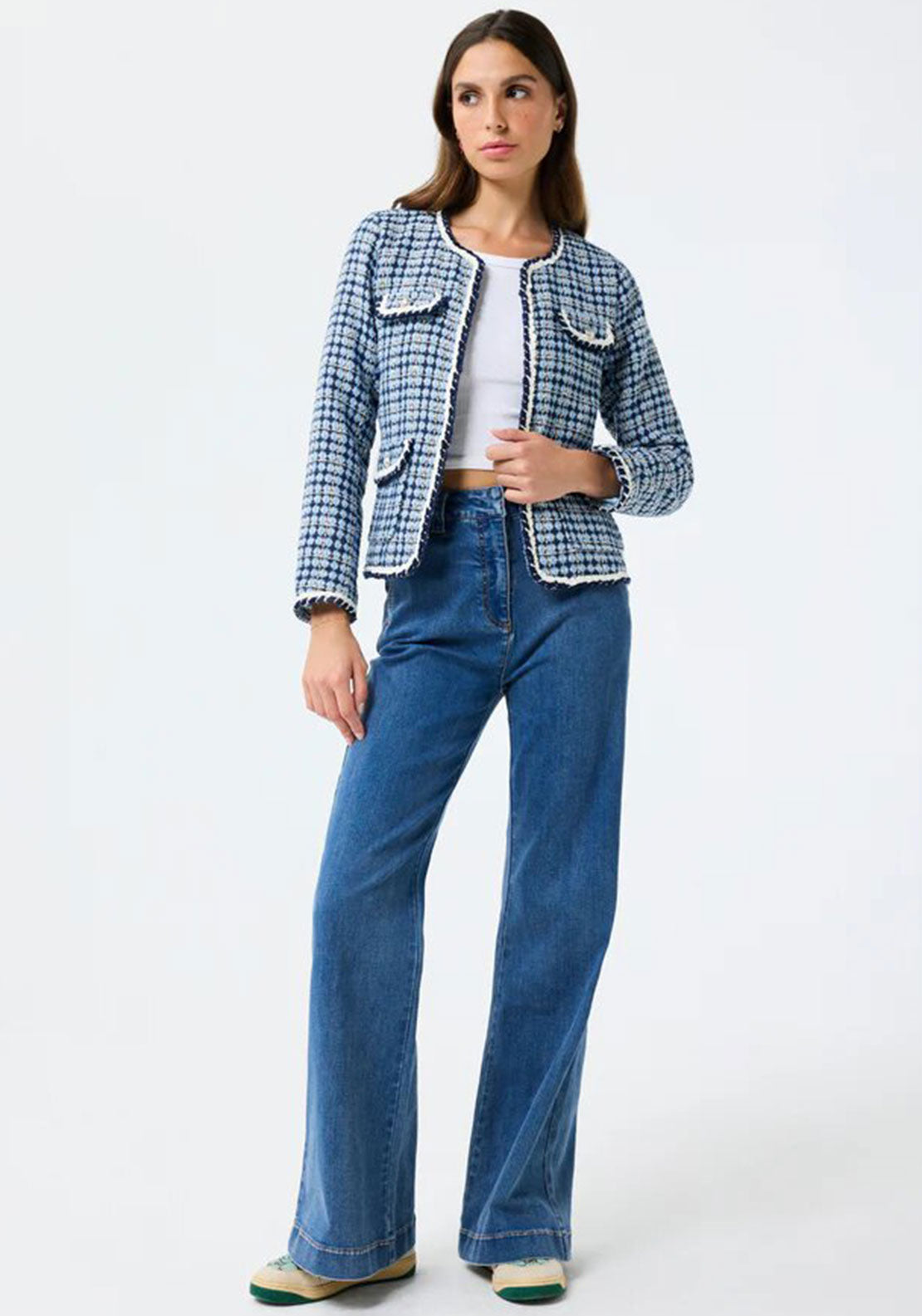 Leo & Ugo Jackie Tweed Jacket, Blue