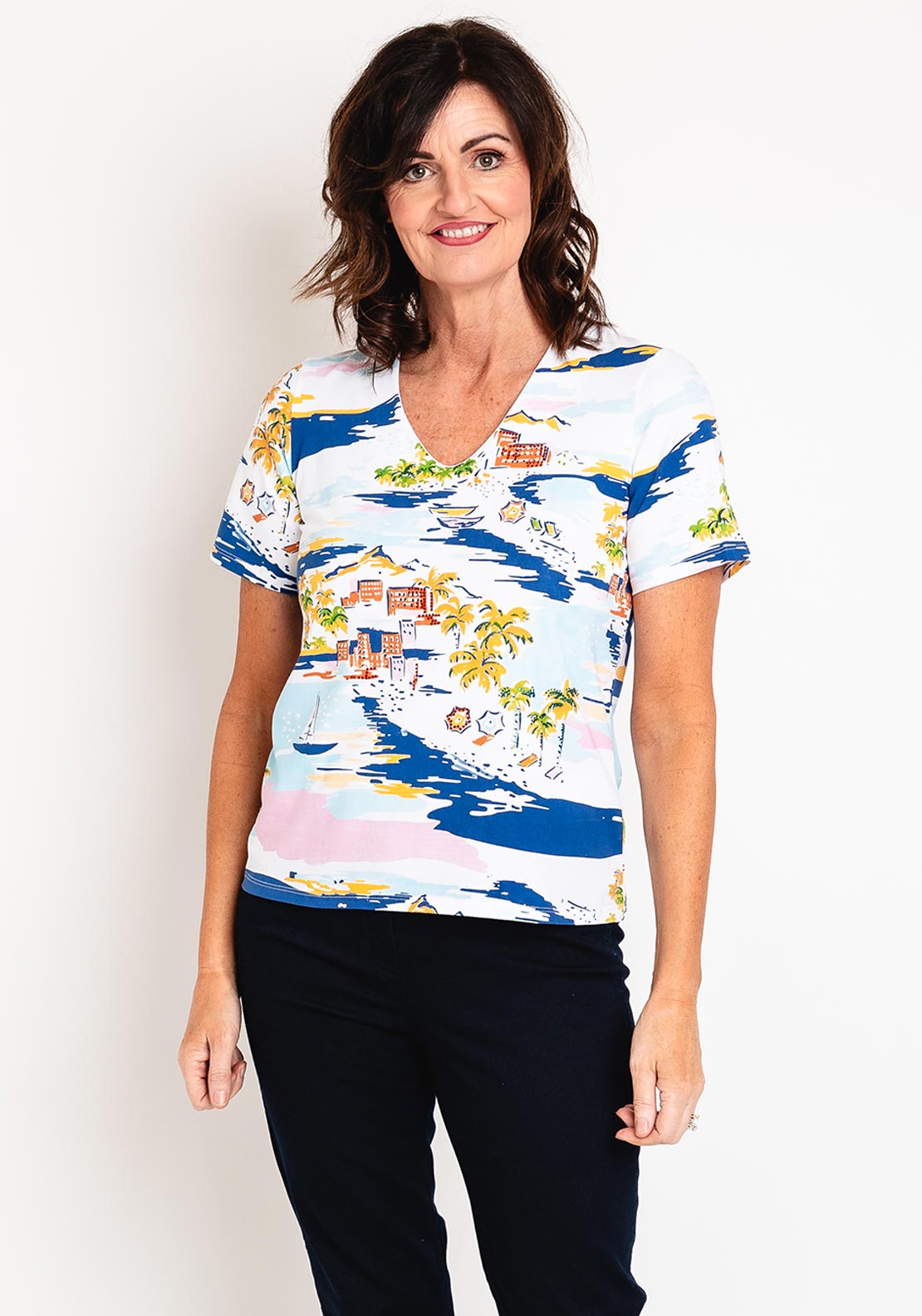 Leo and Ugo Tulip Cap Sleeve with Woven Details main image 1
