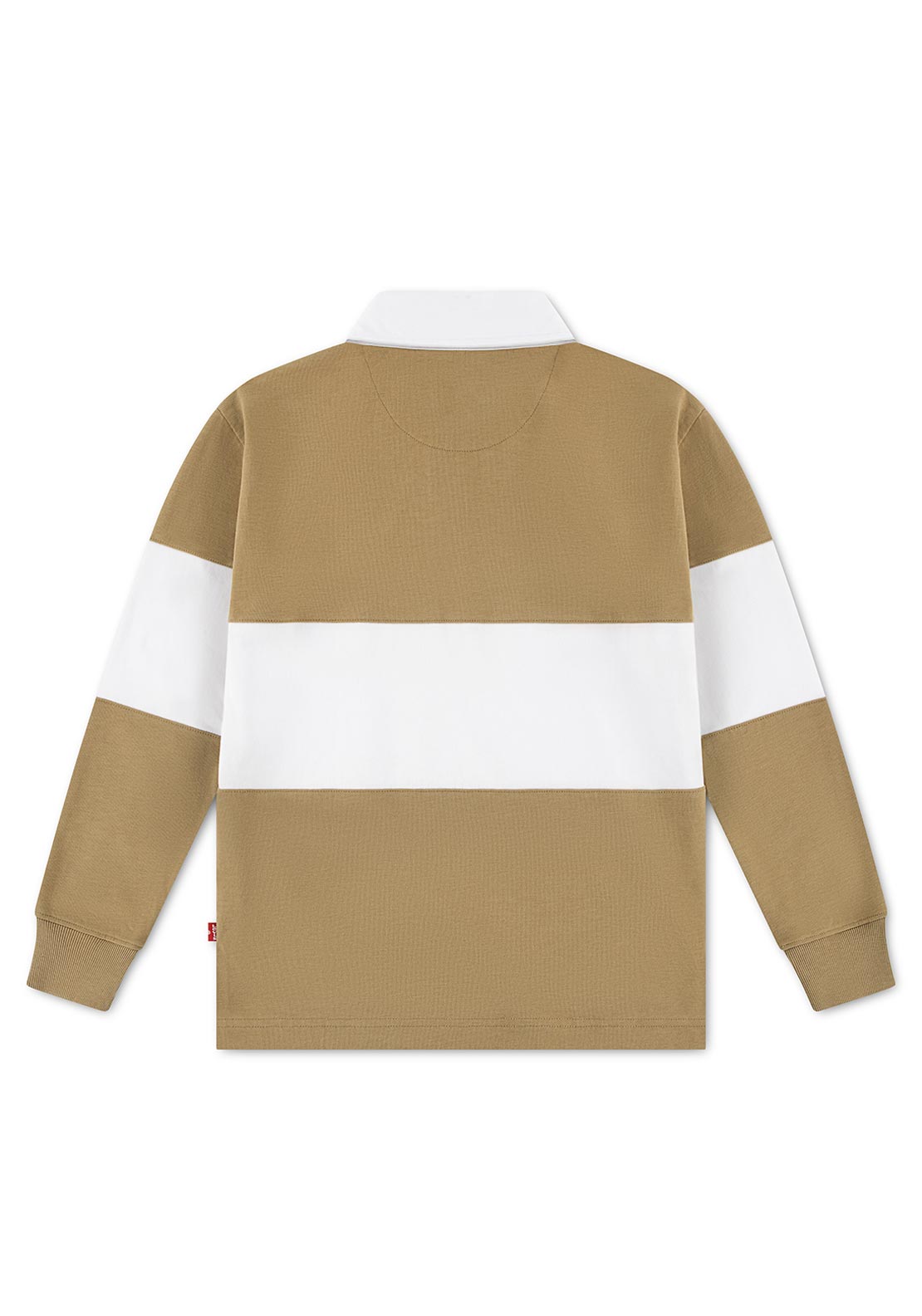 Levi’s Older Boy Timeless Stripe Rugby Polo Top, Tan