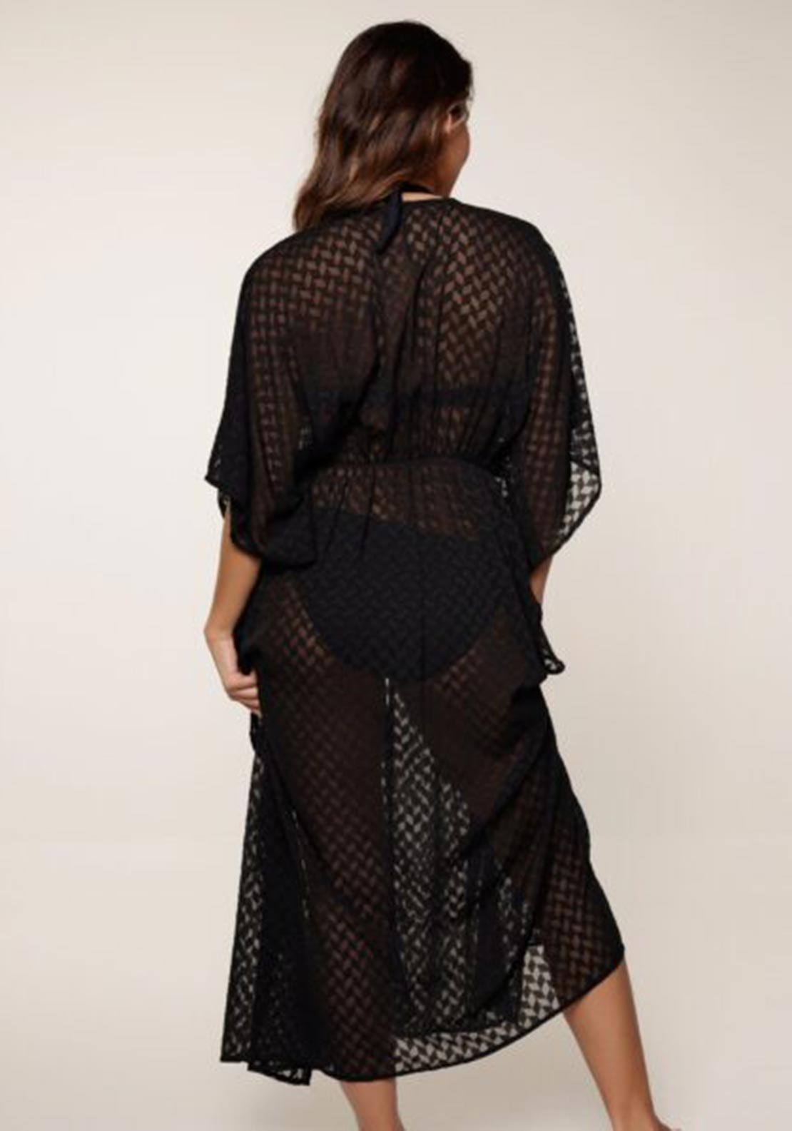 Lingadore Short Sleeve 7721 Kimono, Black