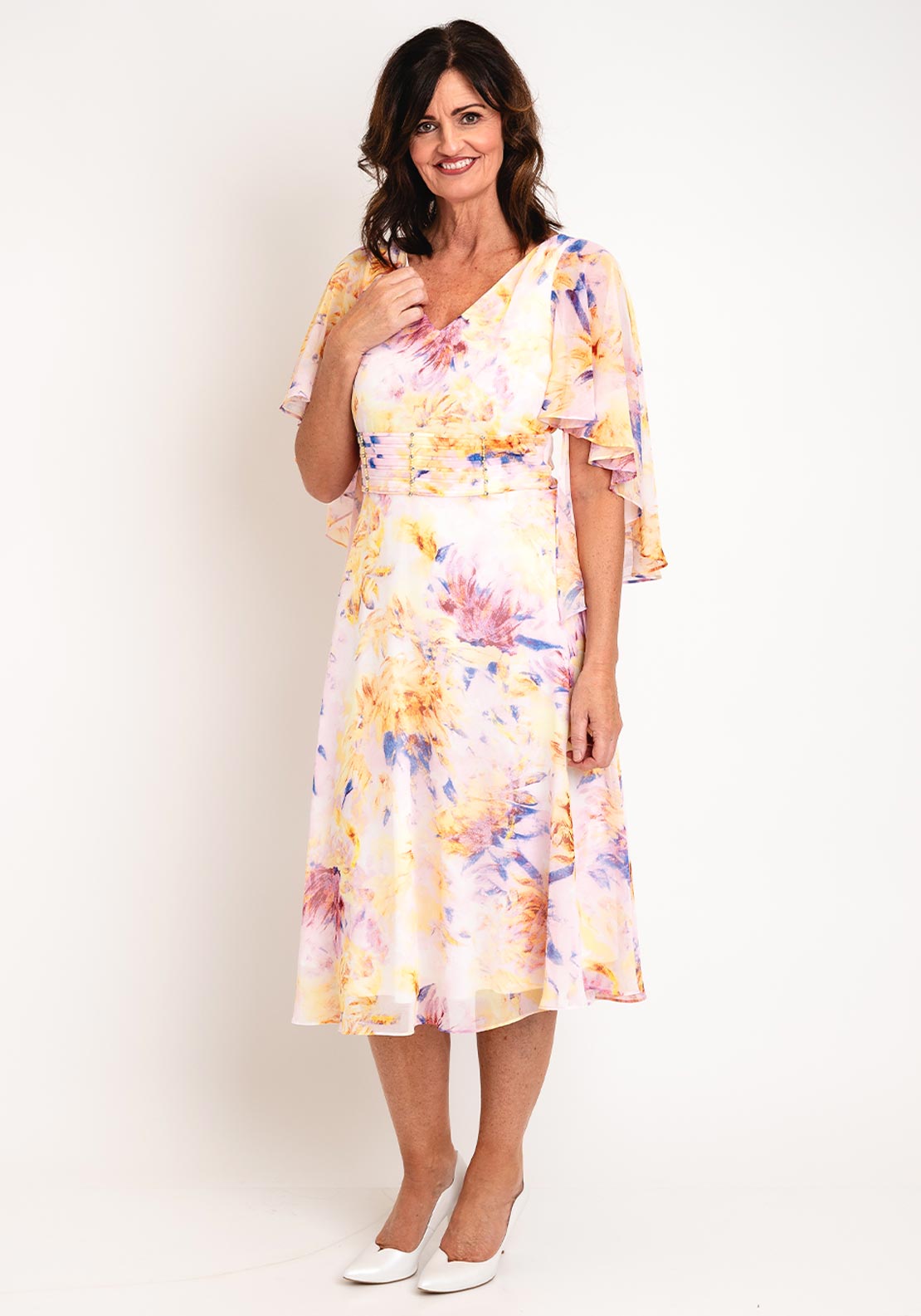 sachin and babi light blue dress Flowy Blue Chiffon Midi Dress main image 0