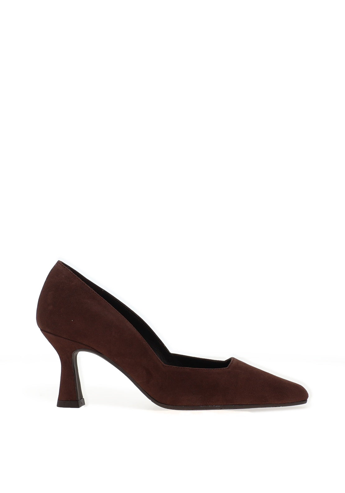 Lodi Genius Suede Leather Court Heels, Brown