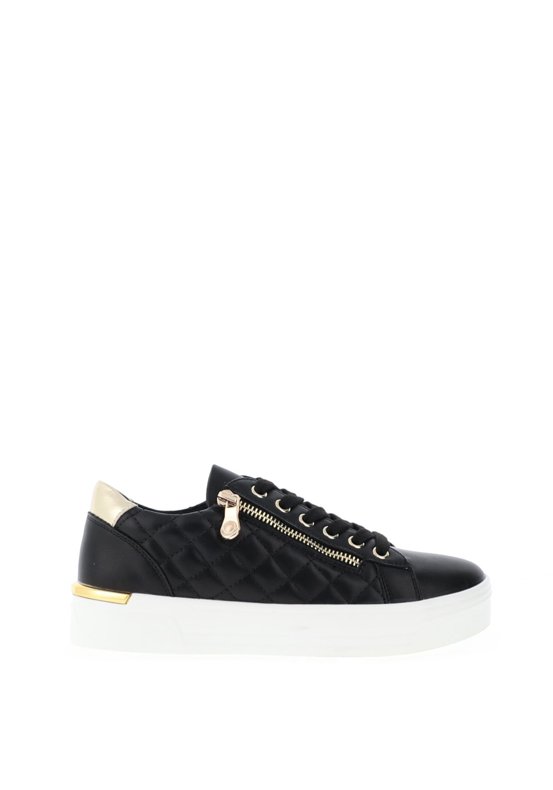 Lunar Xenon Quilted Platform Trainers, Black McElhinneys