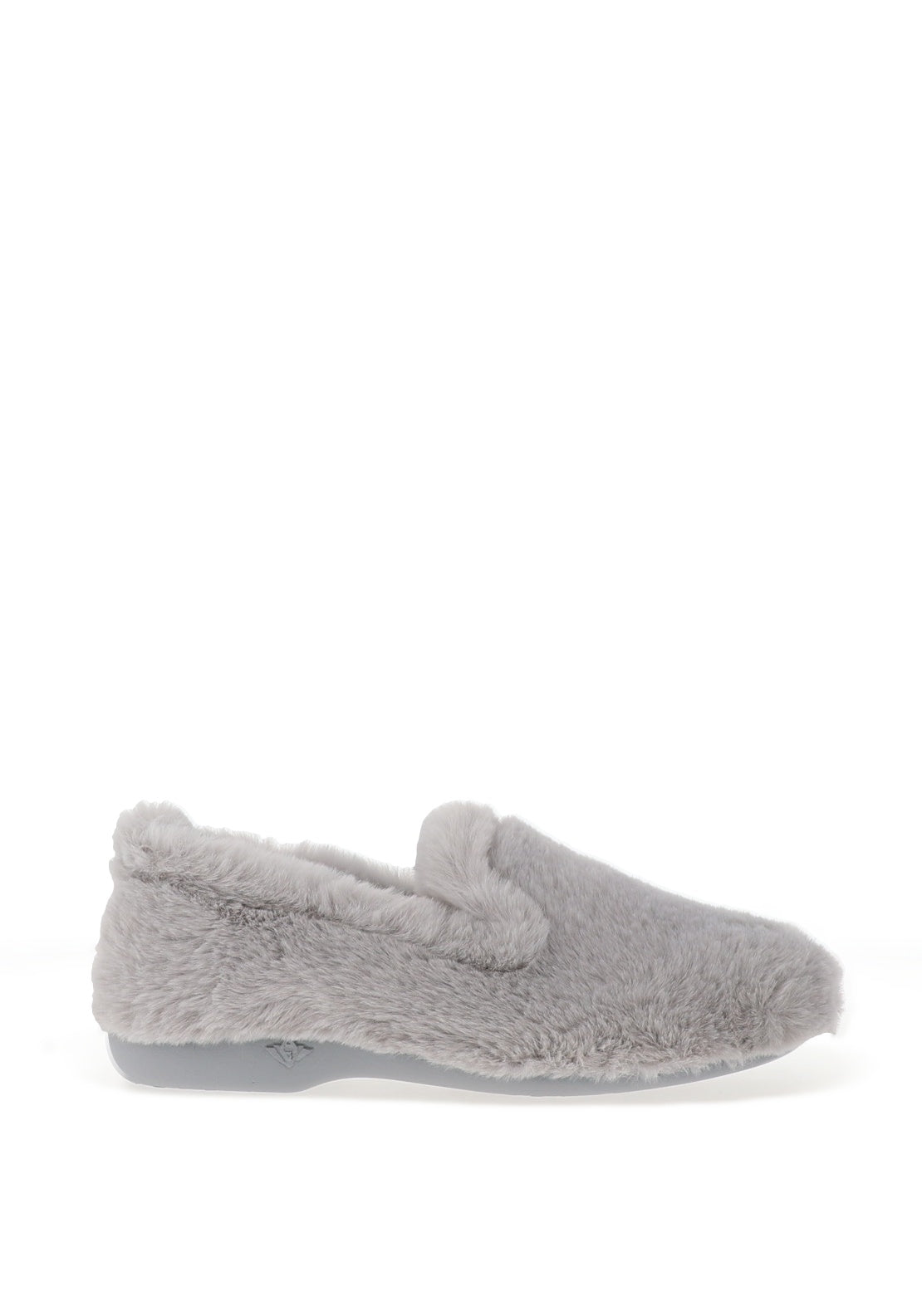 Lunar Bella Faux Fur Slippers, Grey