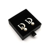 M Collection D Drop Pearl Earrings, Silver