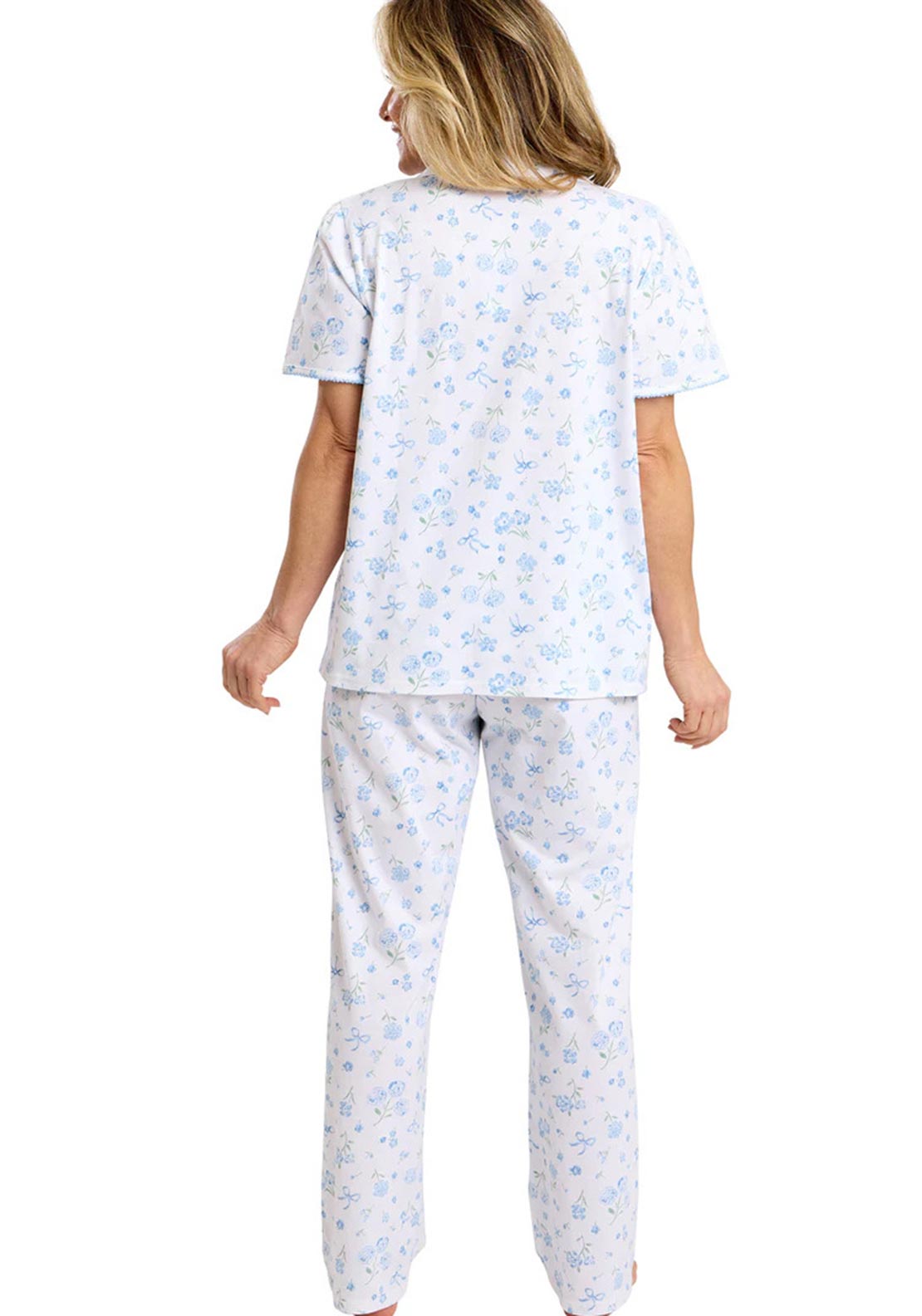 Marlon Spring Garden Floral Pyjama Set, Blue