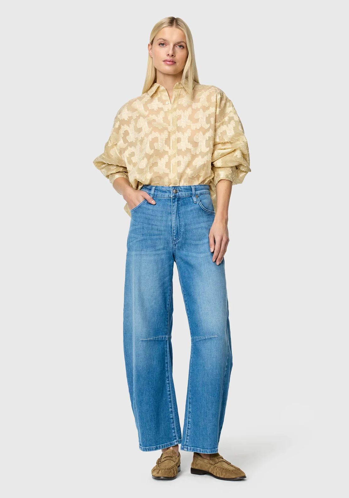Mac Dakota Vintage Straight Barrel Leg Jeans, Blue