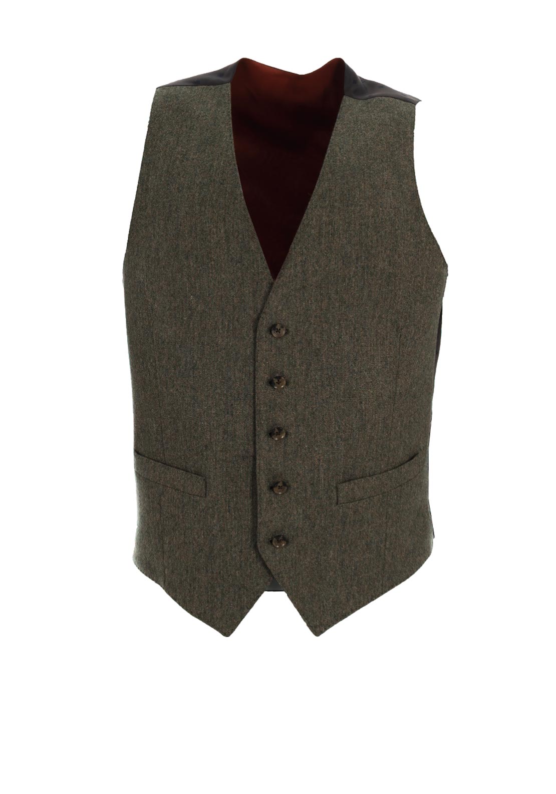 Magee 1866 Glyde Wool Waistcoat, Green McElhinneys