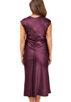 Marlon Marcelle Satin Lace Nightdress, Deep Mulberry