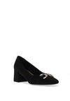Marco Tozzi Faux Suede Slip On Heeled Shoes, Black