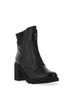 Marco Tozzi Faux Zip Front Heeled Boots, Black