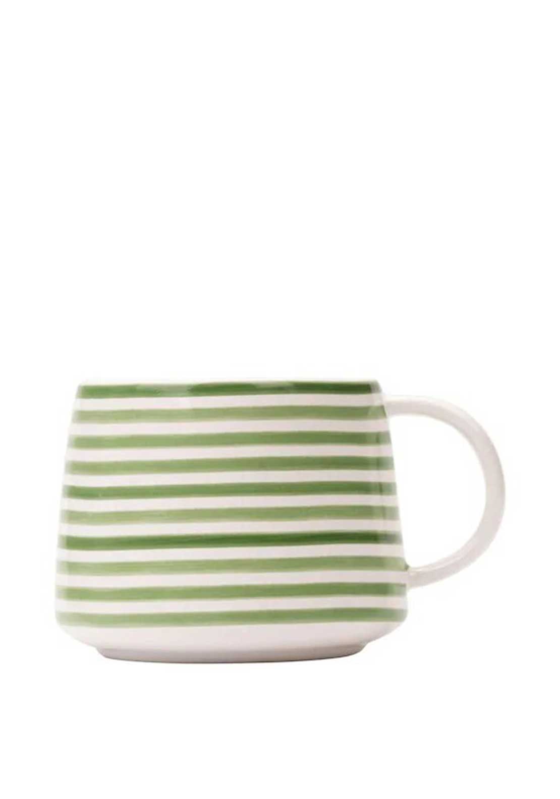 Mary Berry At Home Striped Mug, Green