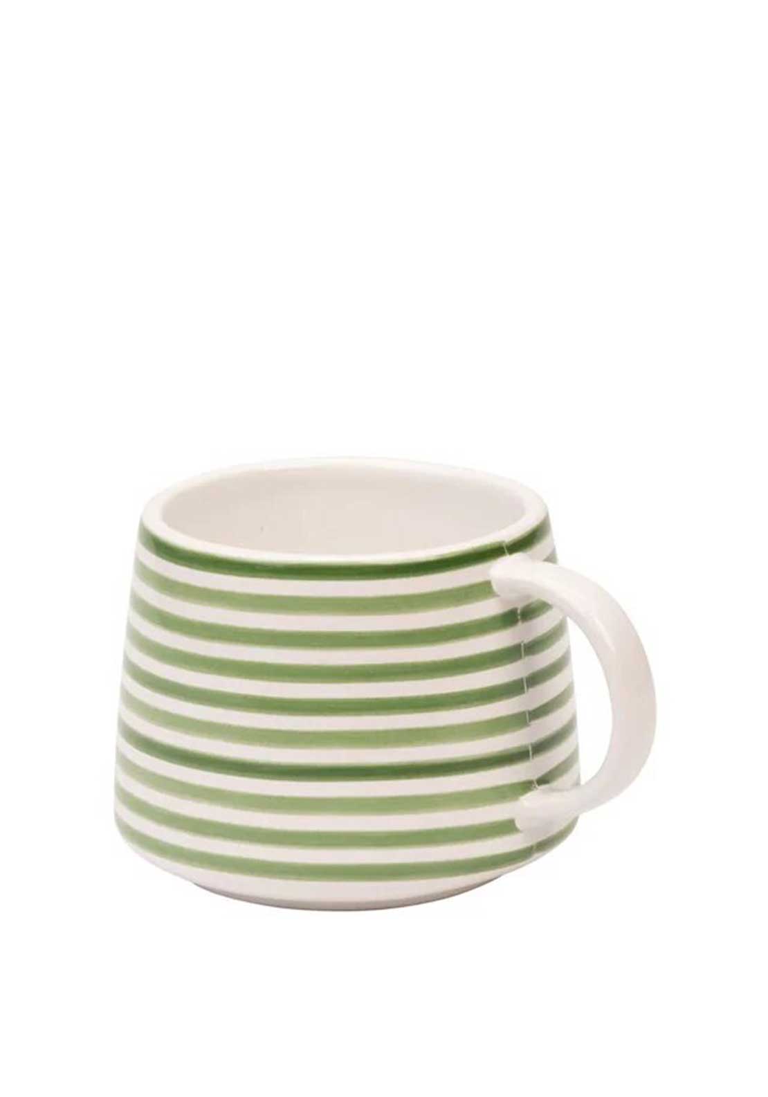 Mary Berry At Home Striped Mug, Green