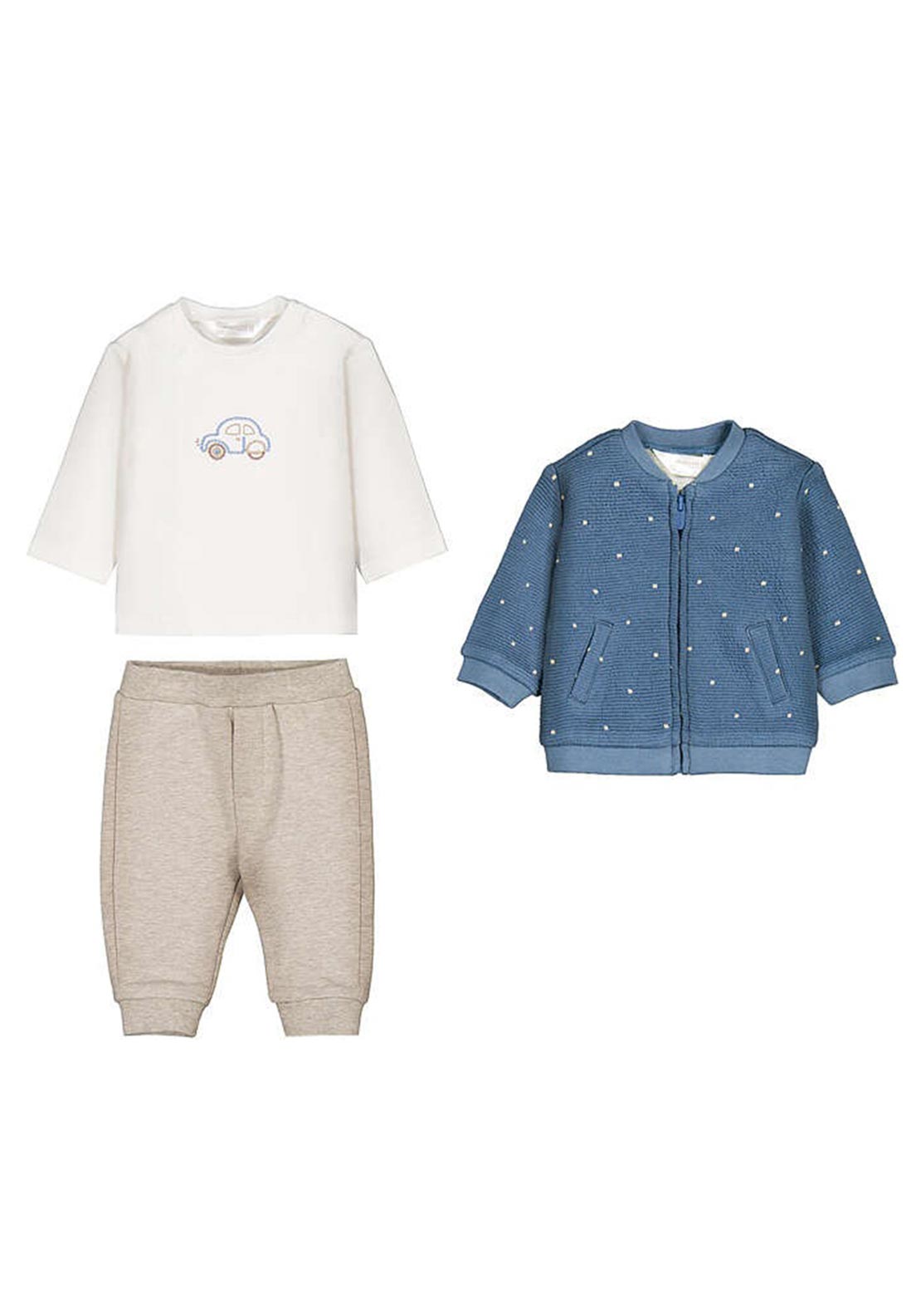 Mayoral Baby Boy Car 3 Piece Tracksuit, Blue
