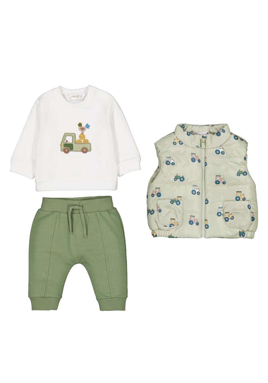Mayoral Baby Boy Farm 3 Piece Tracksuit, Green