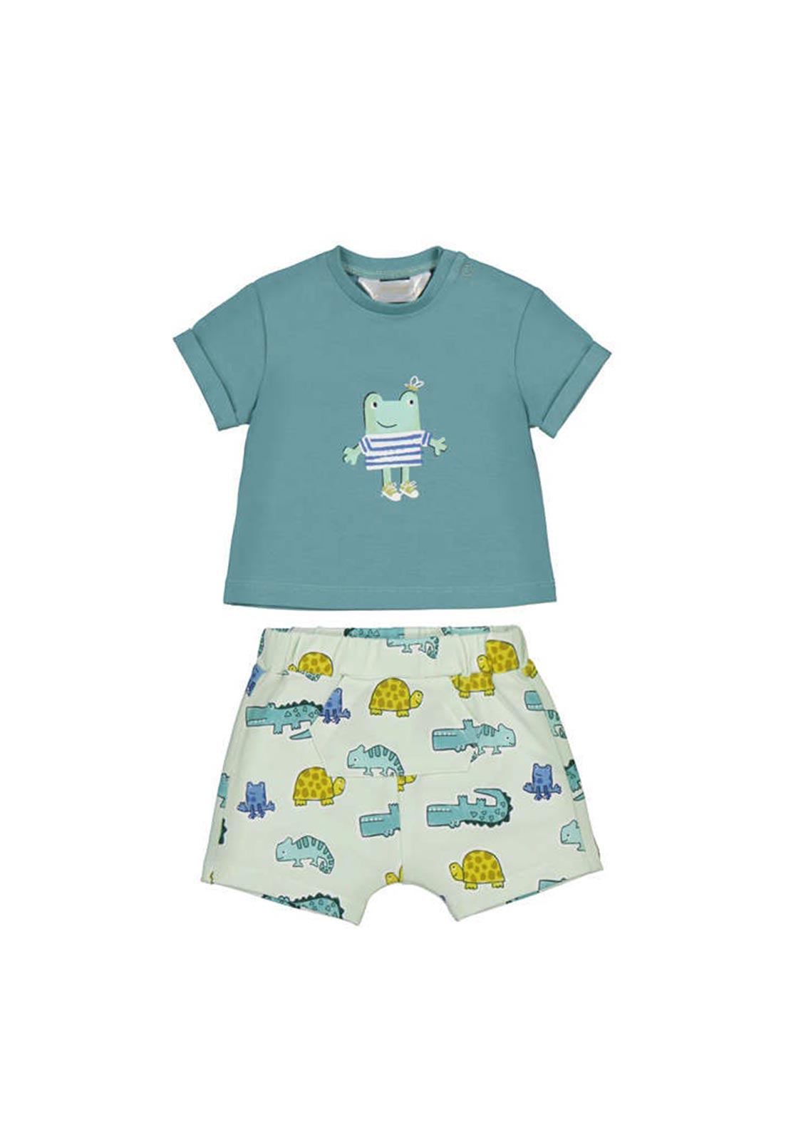 Mayoral Baby Boy Frog Tee and Short Set, Green