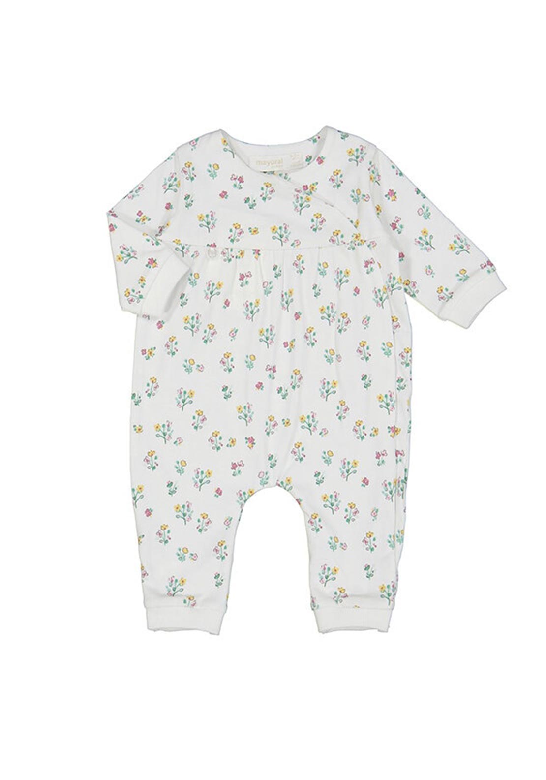 Mayoral Baby Girl Floral Onesie, Green