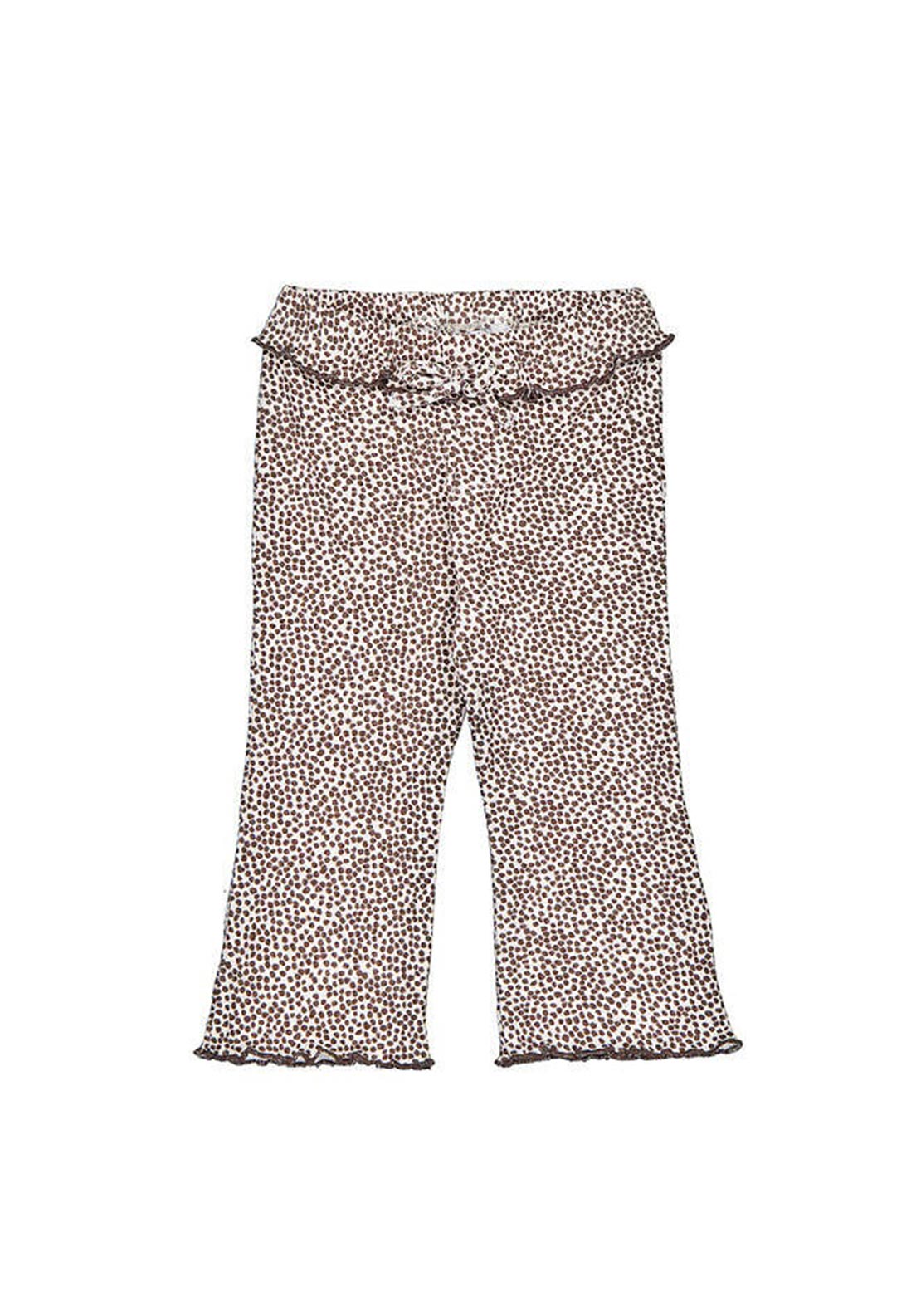 Mayoral Baby Girl Print Ribbed Flare Legging, Brown