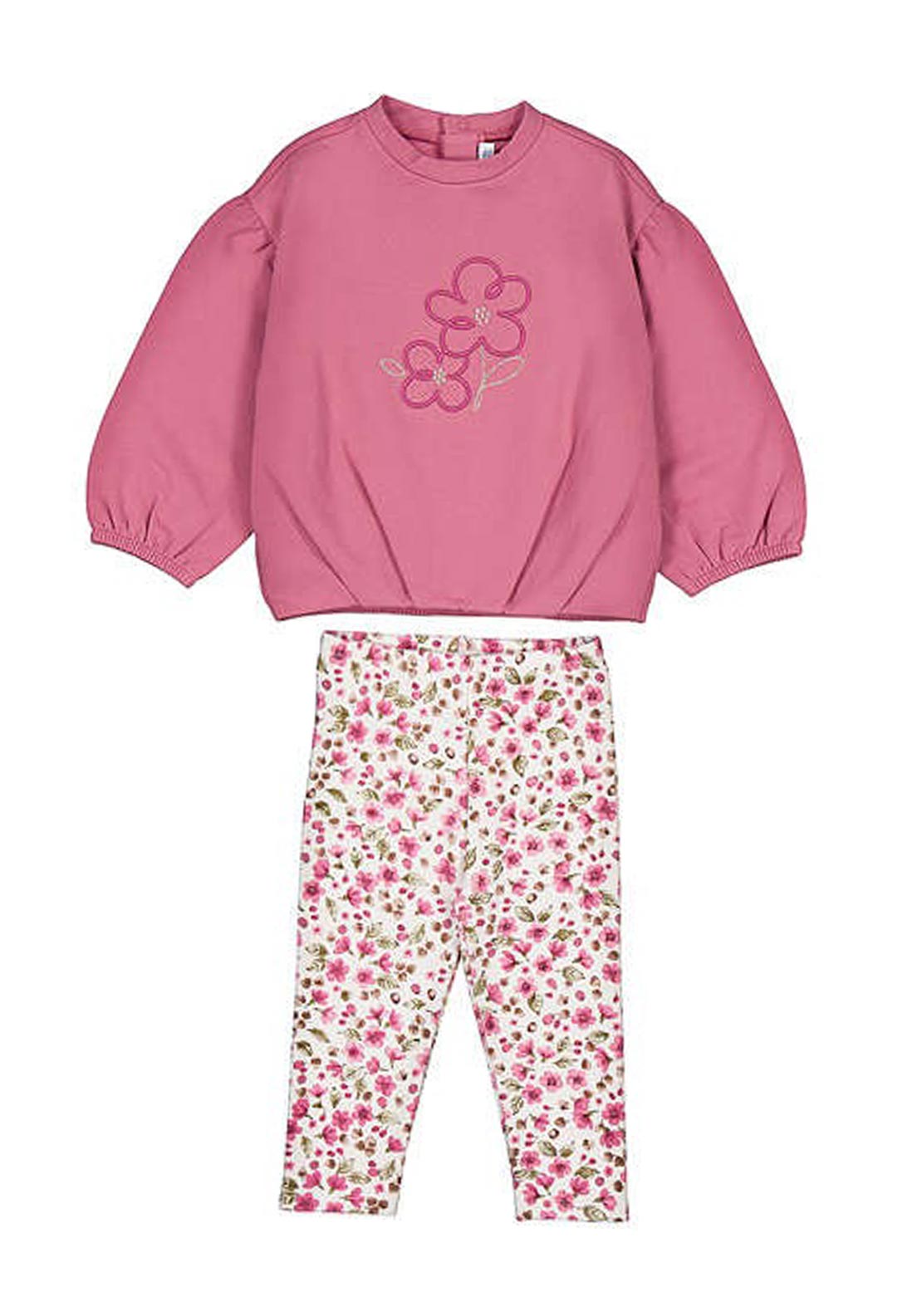 Mayoral Baby Girl Floral Sweater and Legging Set, Pink