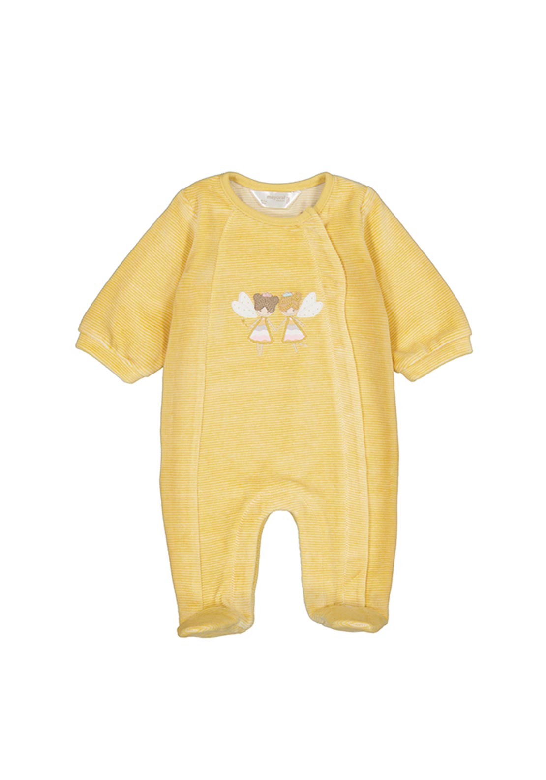 Mayoral Baby Girl Fairy Velour Sleepsuits, Yellow McElhinneys
