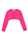 Mayoral Girl Long Sleeve Knit Bolero Cardigan, Pink