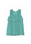 Mayoral Girl Pleated Tiered Dress, Green
