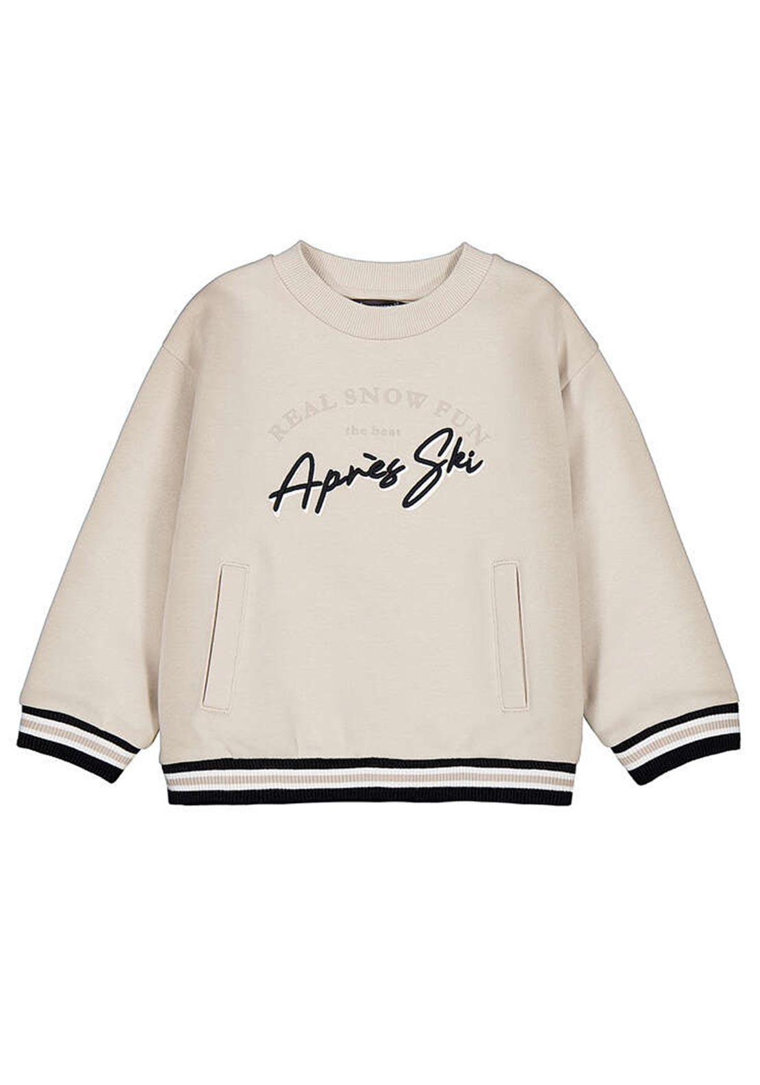 Mayoral Mini Boy Embroidered Long Sleeve Sweater, Beige