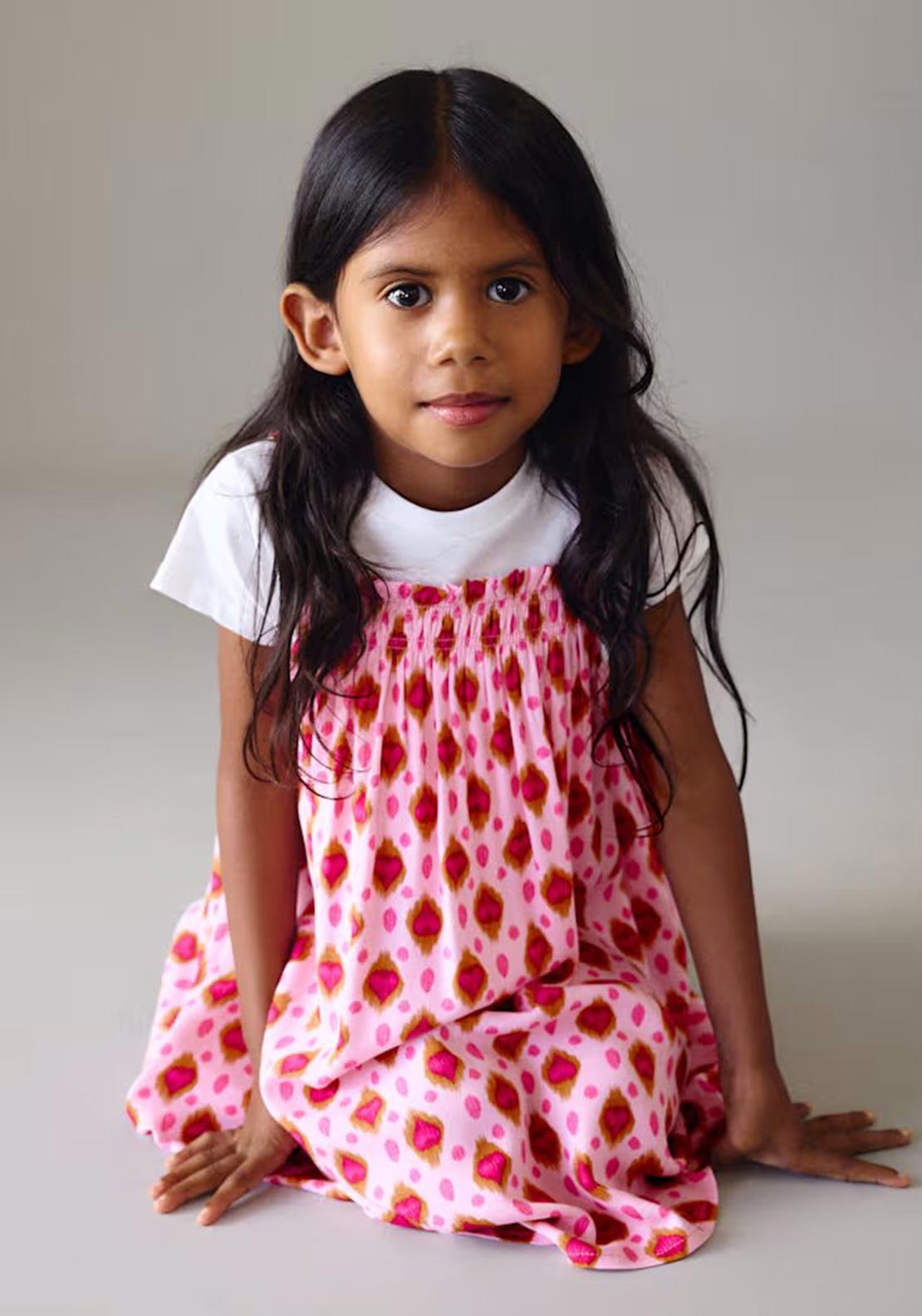 Mayoral Mini Girl Print Combination Dress, Pink