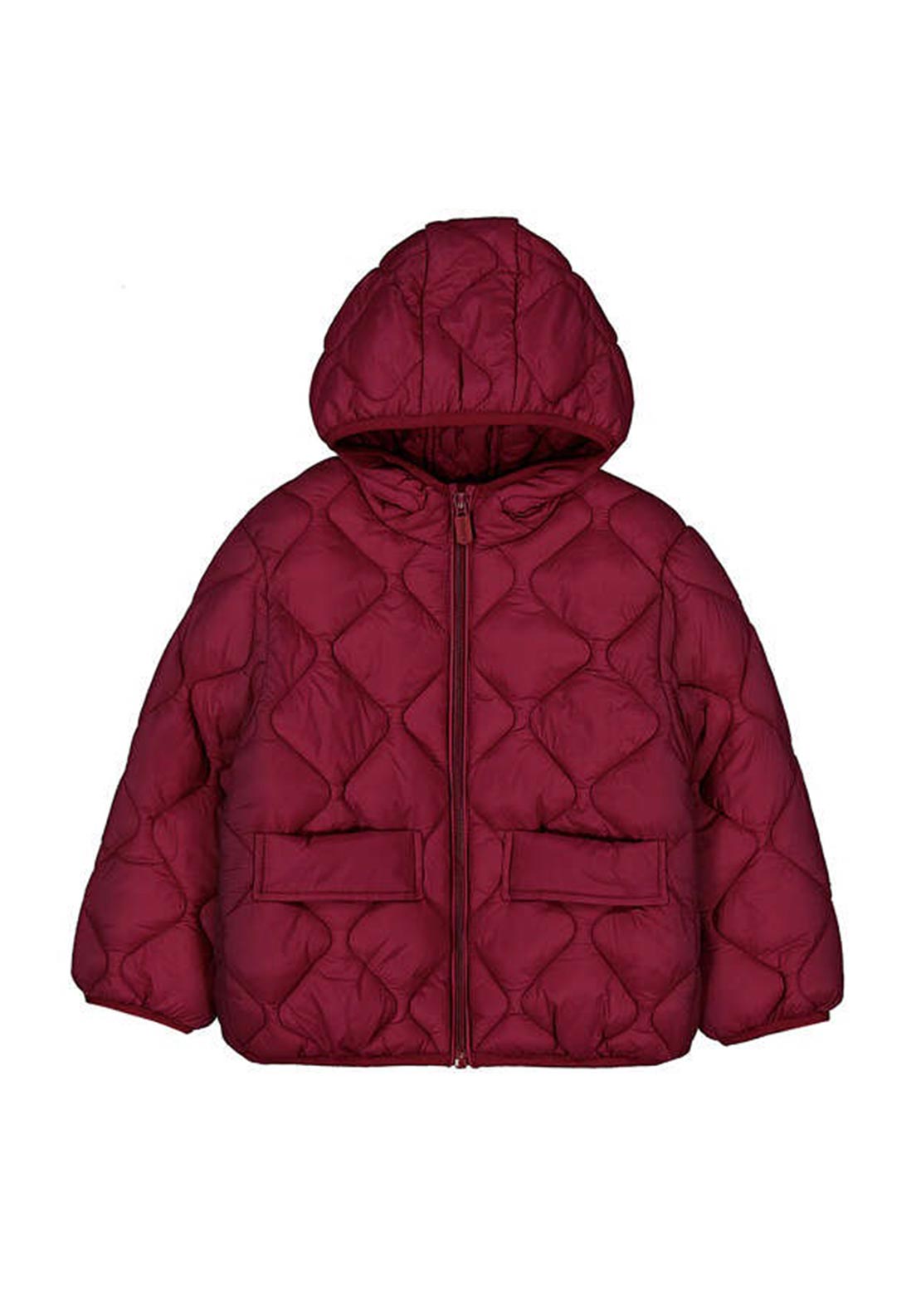 Mayoral Mini Girl Hooded Long Sleeve Coat, Red