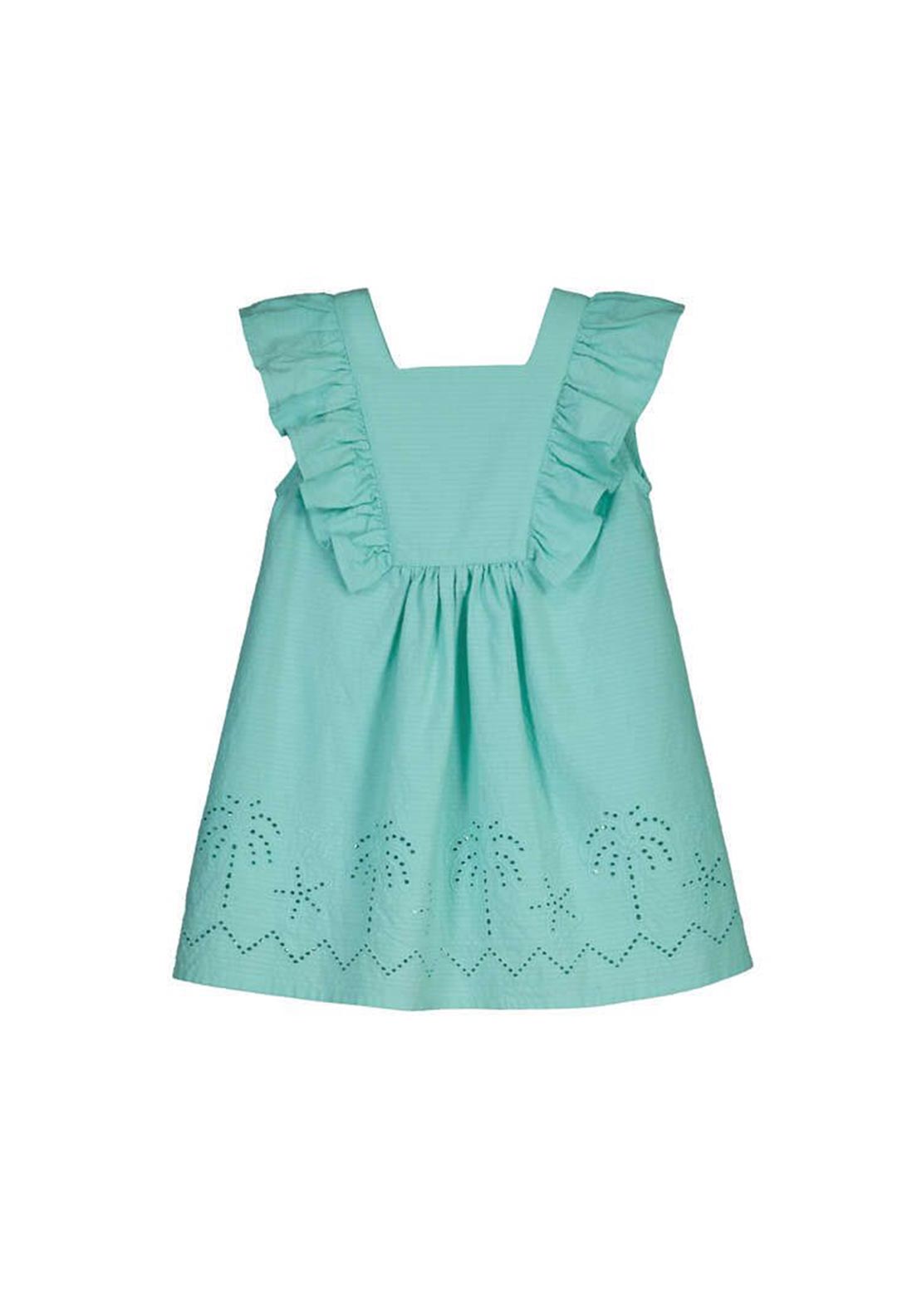 Mayoral Mini Girl Ruffle Dress, Green - McElhinneys