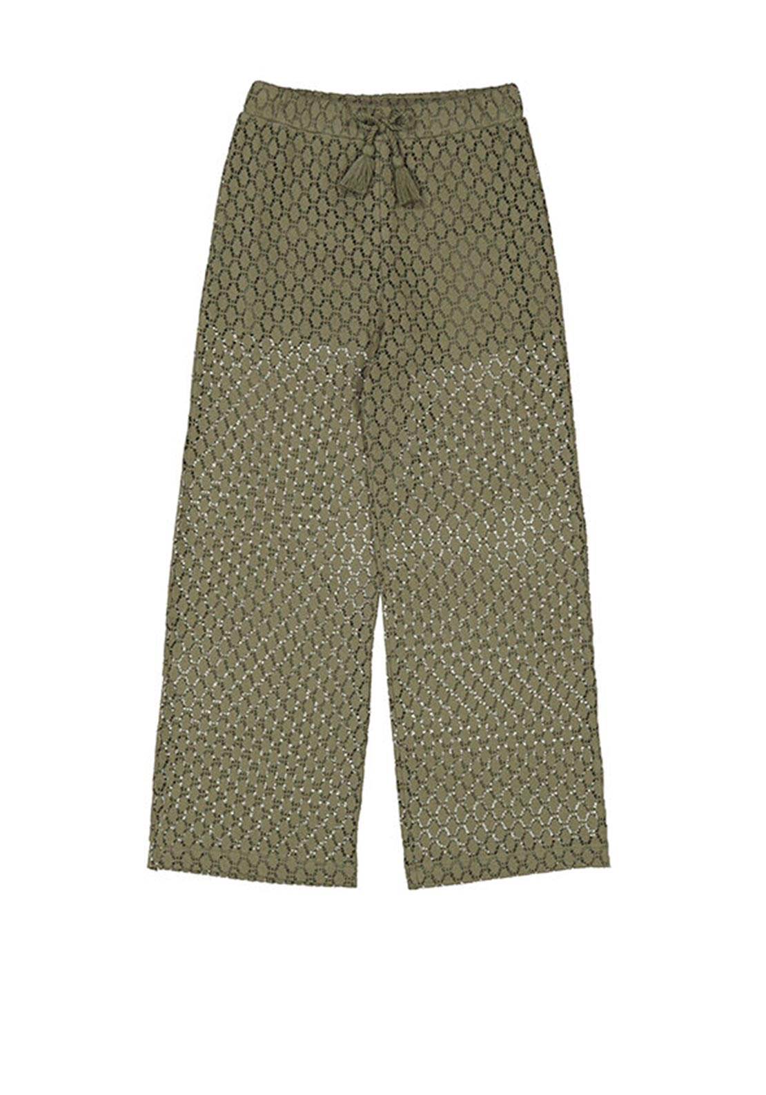 Mayoral Older Girl Knit Trouser, Green